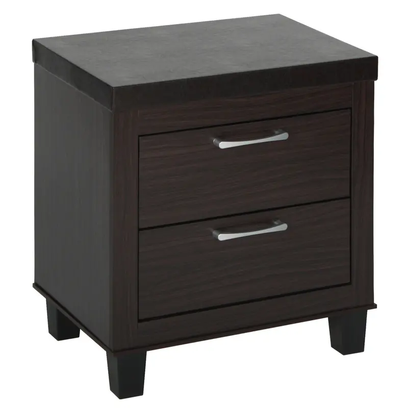 Elegant Mid-Century Modern 2-Drawer Nightstand in Wood – Go Green Woods