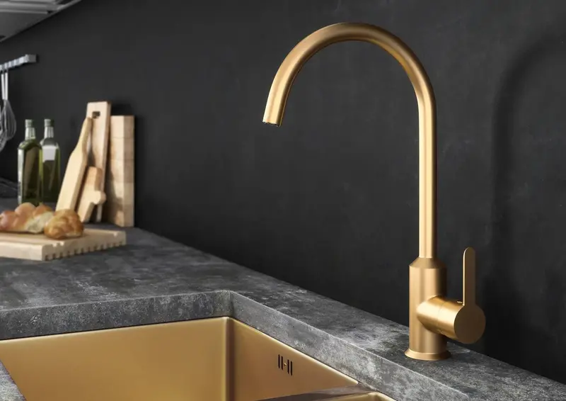 Ellsi Entice Gold-Plated Mixer Tap for Designer Bathrooms