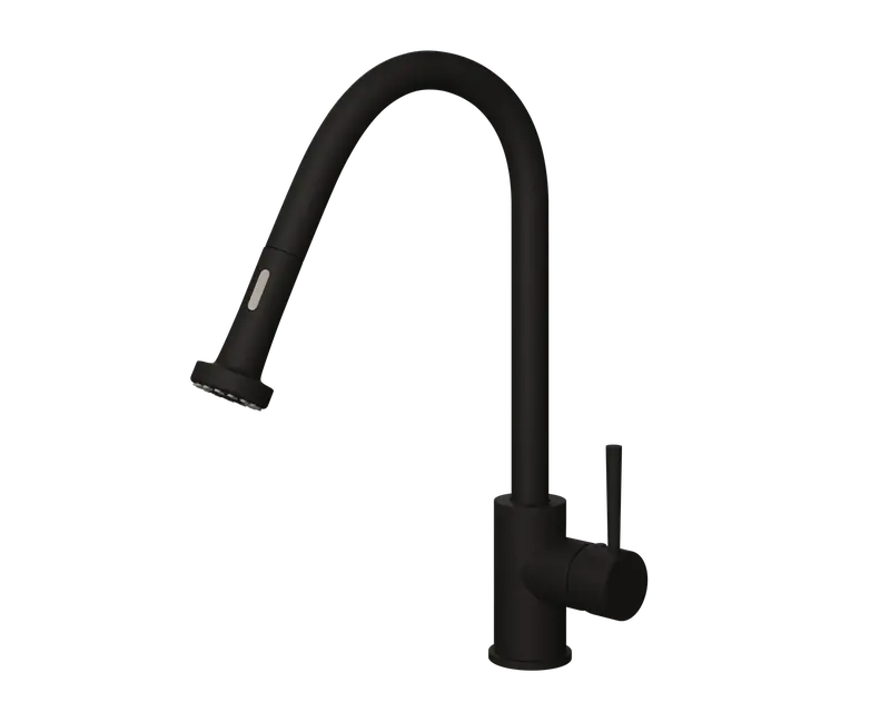 Ellsi Marino Matte Black Pull-Out Kitchen Mixer Tap
