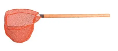 Frabill D-Hoop Baitwell Net — 6×6-Inch Orange Nylon Head, 16-Inch Handle