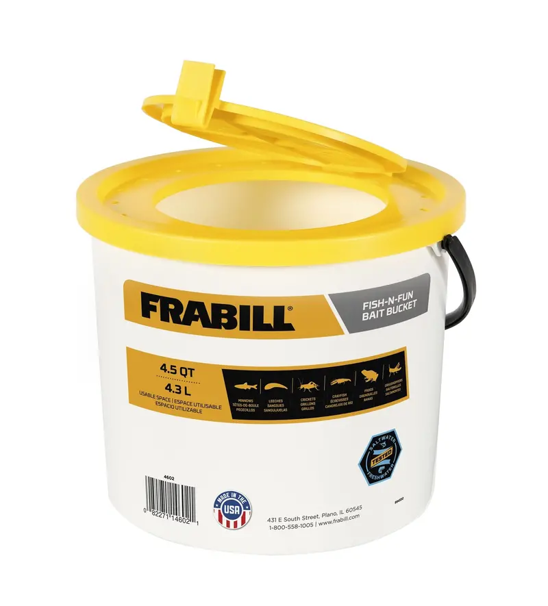 Frabill Fish-n-Fun Portable Bucket – 4.5-Quart