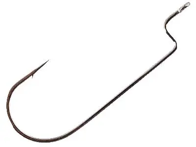 Gamakatsu Round Bend Offset Hook – Size 4/0, Black Finish, 25-Pack