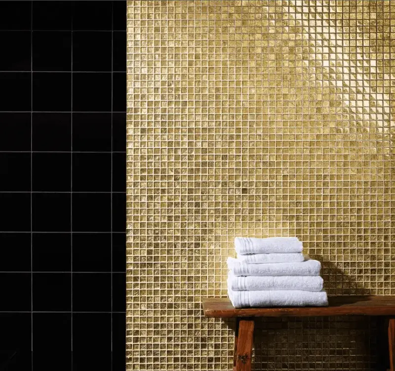 Gold Stone Glass Mosaic Tile – 300x300mm Luxe Wall & Splashback