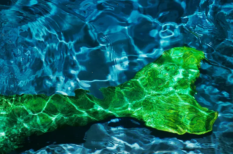 Green Mermaid Tail Design Magnet