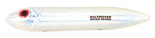 Heddon Premium Super Spook Topwater Plug – 5-Inch Bone Color, 7/8 oz