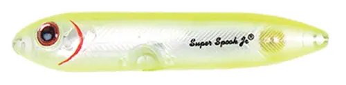 Heddon Saltwater Super Spook Topwater Lure – 5-Inch Chartreuse/Silver Insert