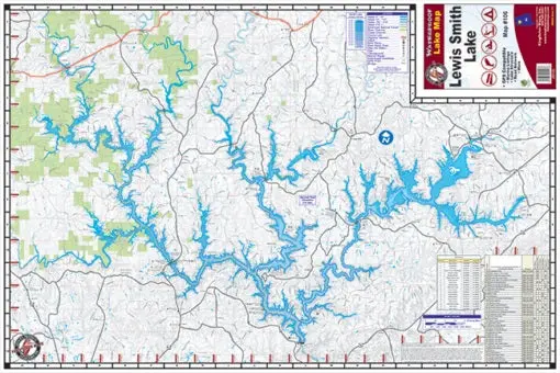 Kingfisher Lake Map: Lewis Smith Lake Topographic Chart