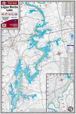 Kingfisher Lake Map – Logan Martin Lake, Alabama