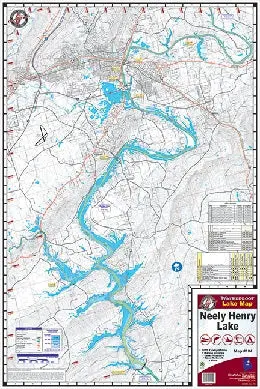 Kingfisher Lake Map – Neely Henry Lake, Alabama