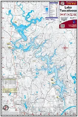 Kingfisher Lake Map – Tuscaloosa Lake, Alabama