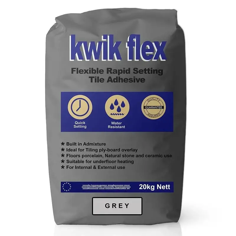 Kwik Flex Grey Fast-Setting Floor Tile Adhesive