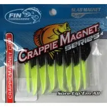 Leland 1.5-Inch Slab Magnet Fishing Lure – Black and Chartreuse Dual-Tone