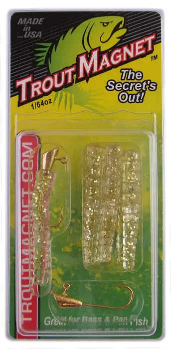 Leland Trout Magnet Jig – 1/64 oz, Gold Glitter (9-Pack)