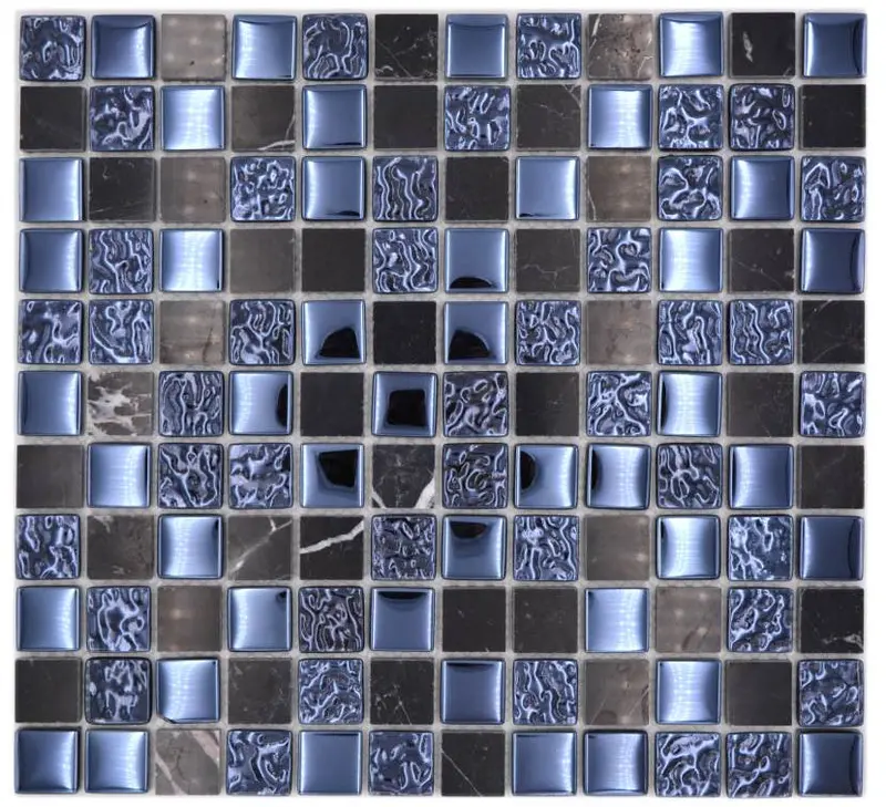 Lunar Blue Reflective Mosaic Tile