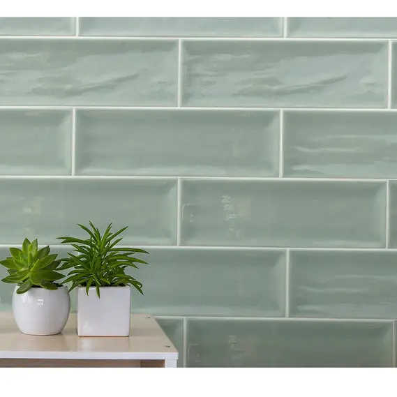 Lush Green Metro Brick Wall Tile – 100 × 300 mm
