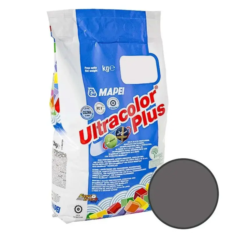 Mapei Ultracolour Plus London Grey Grout – 5kg Stain-Resistant Formula