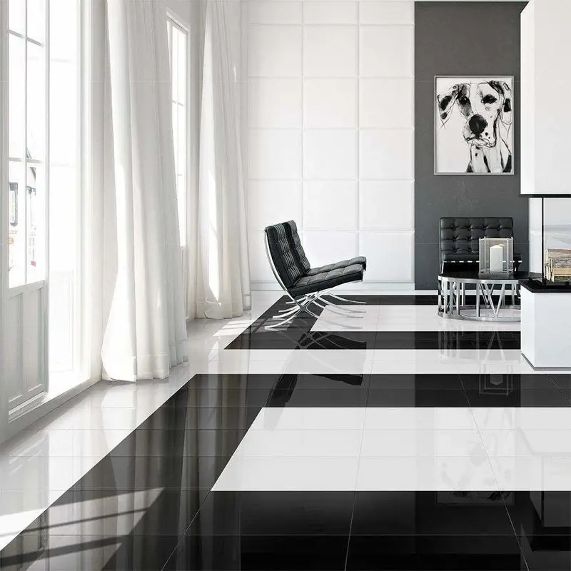 Mayfair Black Diamond Glossy Tile – 600 x 600 mm