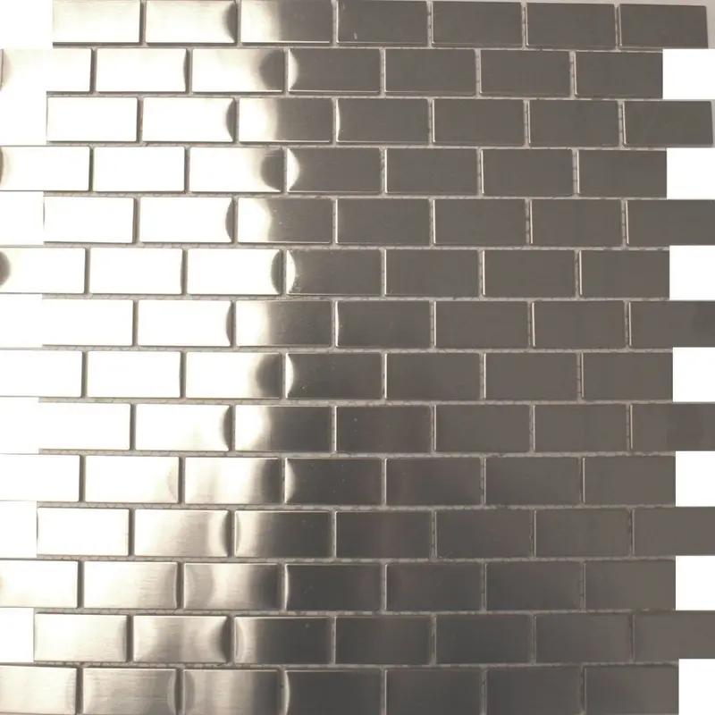 Metallic Brick-Effect Mosaic Tile – 300×300 mm