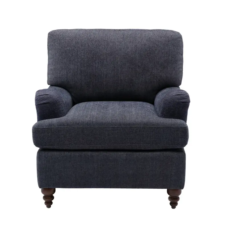 Navy Candor Classic Upholstered Armchair