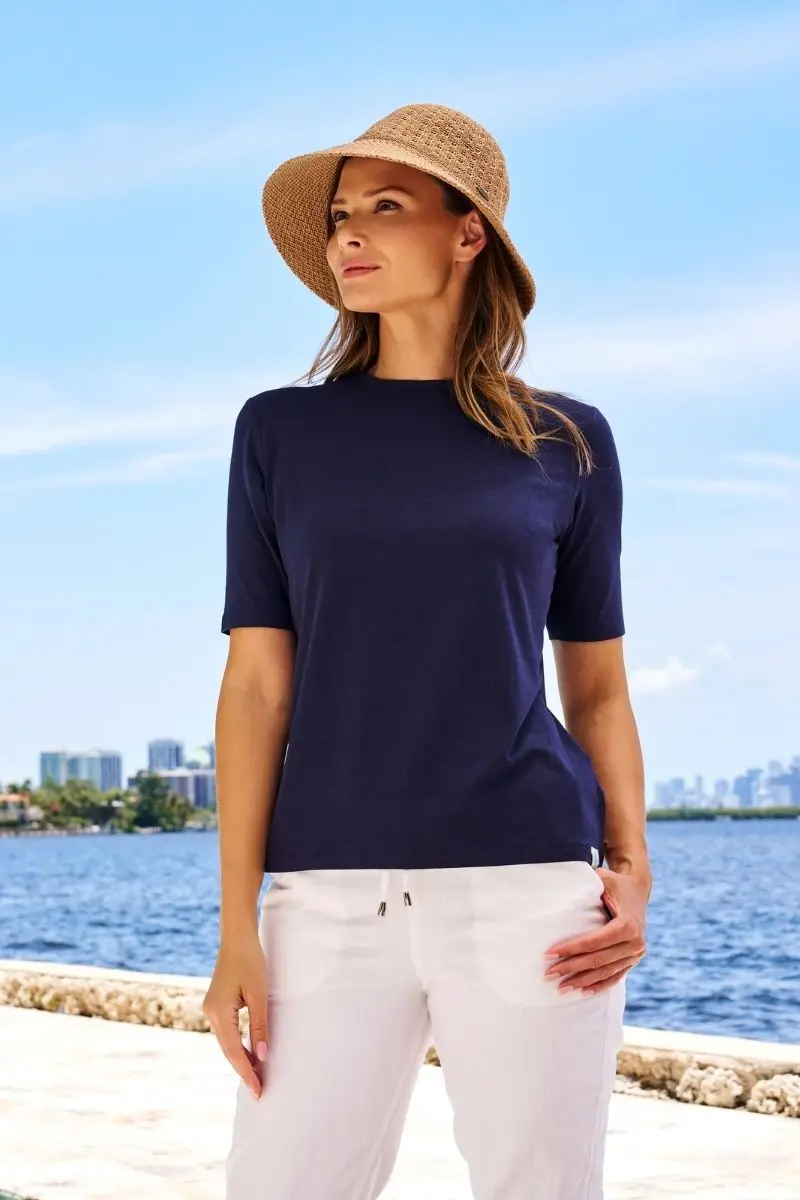 Navy Morada Everyday Short-Sleeve Crewneck Tee