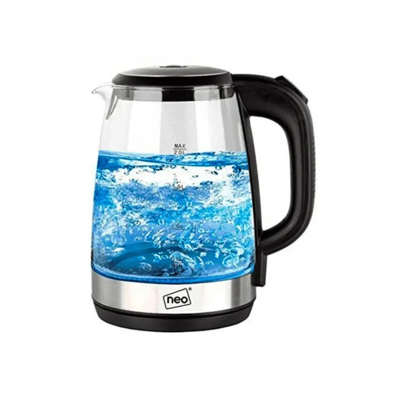 Neo 1.7L Blue LED-Illuminated Tempered Glass Kettle