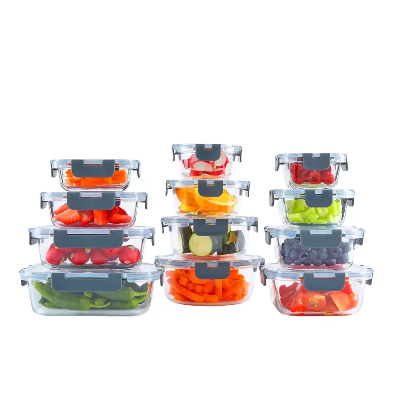 Neo 12-Piece Airtight Glass Food Container Set with Lids
