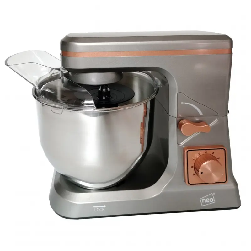 Neo Copper & Grey 5L 6-Speed 800W Stand Mixer with Multiple Attachments