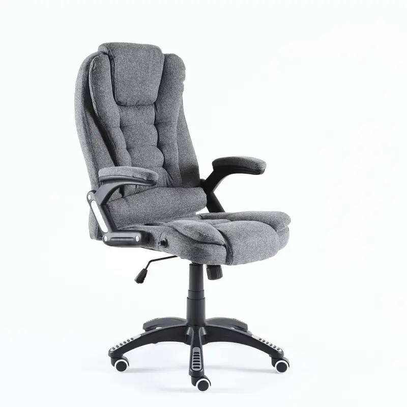 Neo Grey Fabric Office Chair – Reclining Seat with Built-in Massage Feature