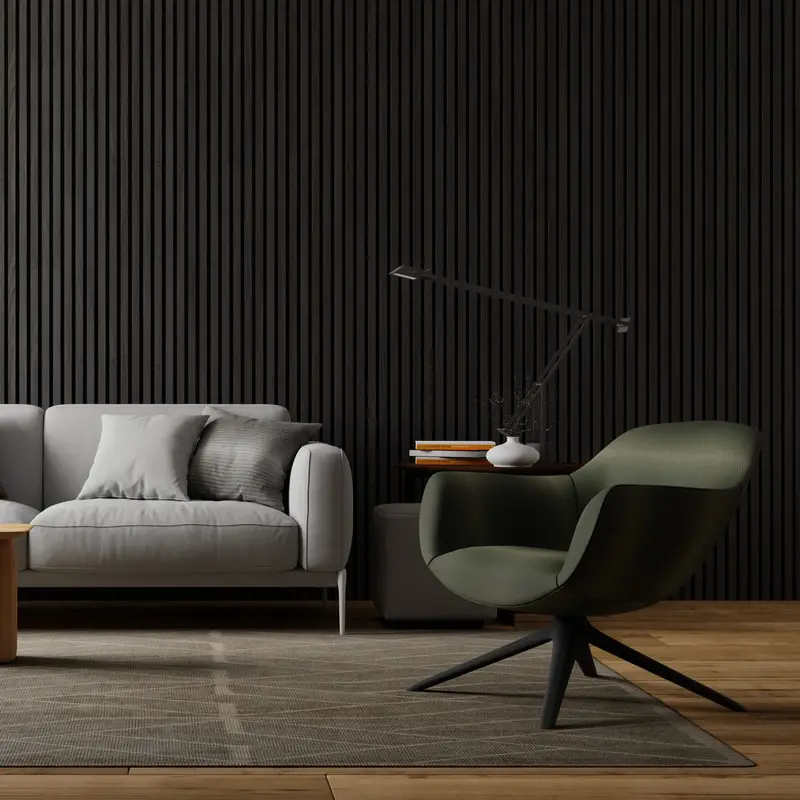 Noir Midnight Acoustic Wall Panels – Luxpanel® Black Wood Finish