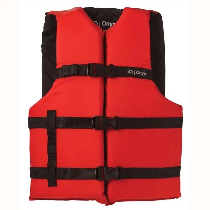 Onyx General Purpose Adult Life Vest – Red, USCG-Approved Type III
