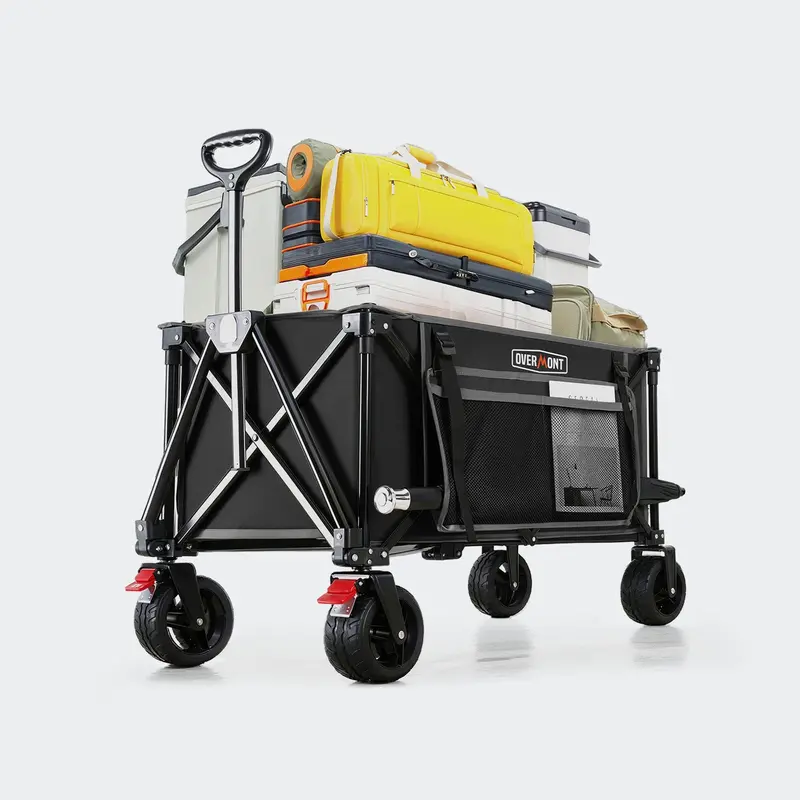 Overmont 180L Foldable Wagon Cart with All-Terrain Wheels