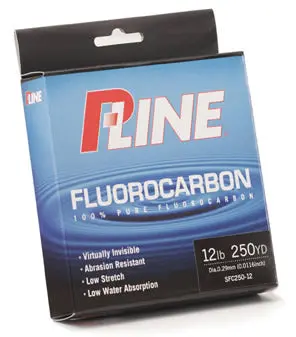 P-Line 100% Pure Fluorocarbon Fishing Line – 250 Yards, 15 lb Test