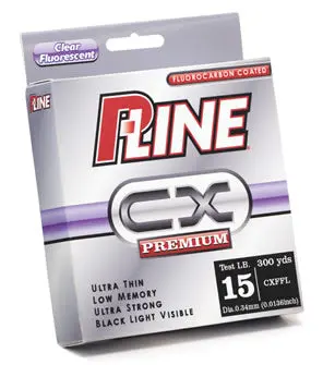 P-Line CX Premium Fluorescent Clear Monofilament – 300-Yard Spool, 12 lb Test