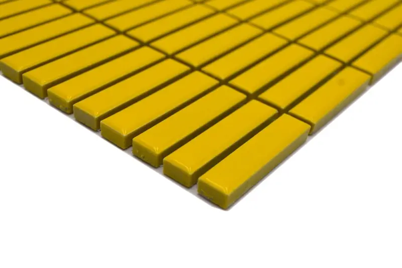 Paintbox Canary Yellow Kit Kat Mosaic Tile – Vibrant Rectangular Glass