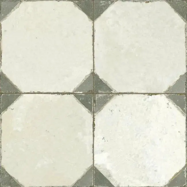 Patina Octagon Green Corner Accent Tile