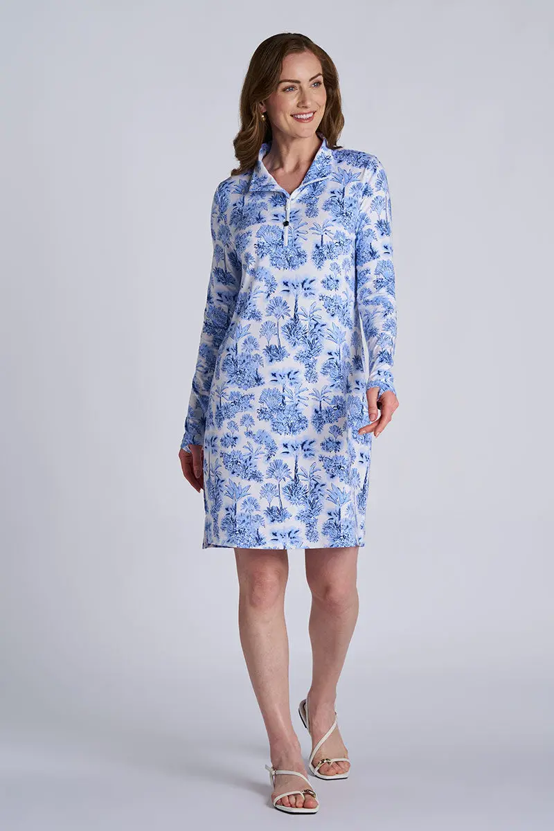Periwinkle Isla Bonita Sarasota Quarter-Zip Dress for Women