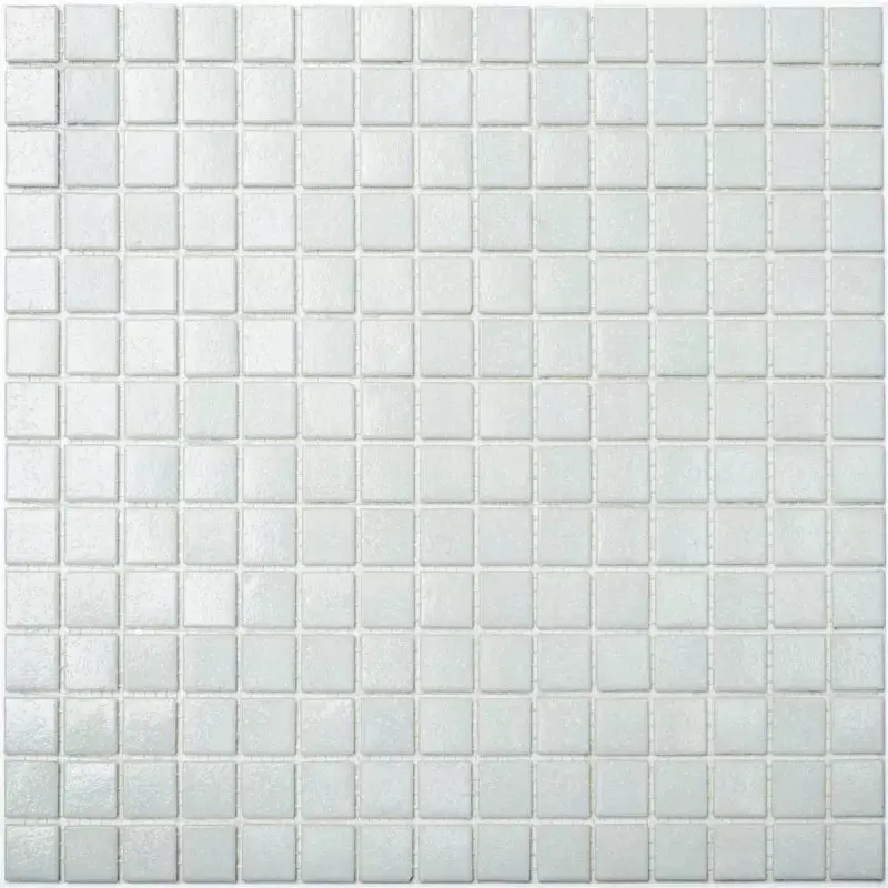 Pixel White Square Glass Mosaic Tile – 20×20 mm
