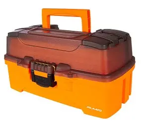Plano 1-Tray Tackle Box – Bright Transparent Smoke with Orange Trim