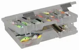 Plano Two-Tier Large Smoke-Colored Tackle Storage Box