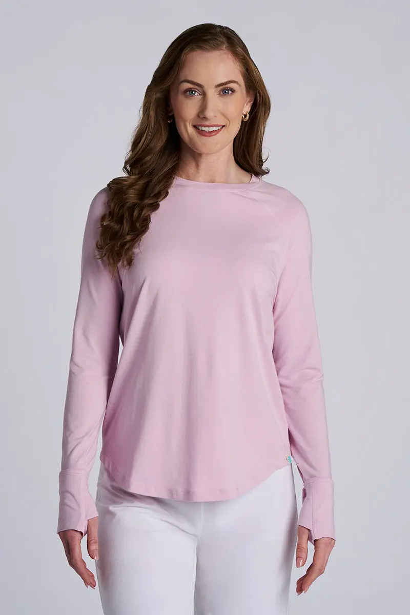 Powder-Hue LumaLeo Thumbhole Long Sleeve Top