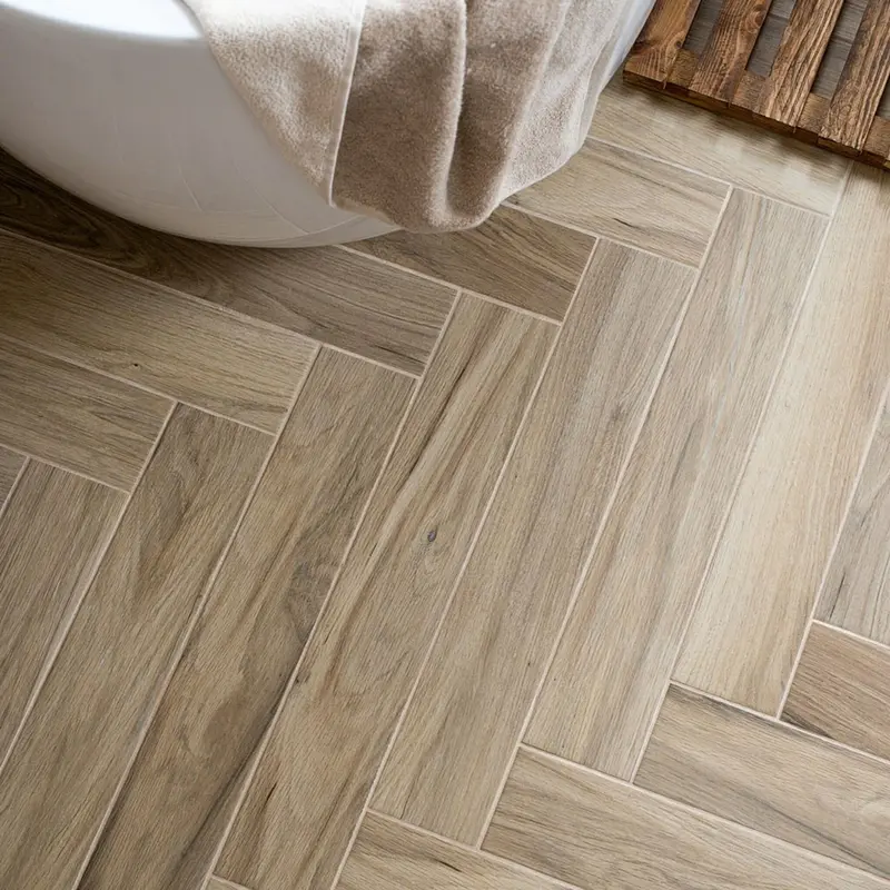Regatta Blonde Wood-Effect Porcelain Tile – 10 x 60 cm