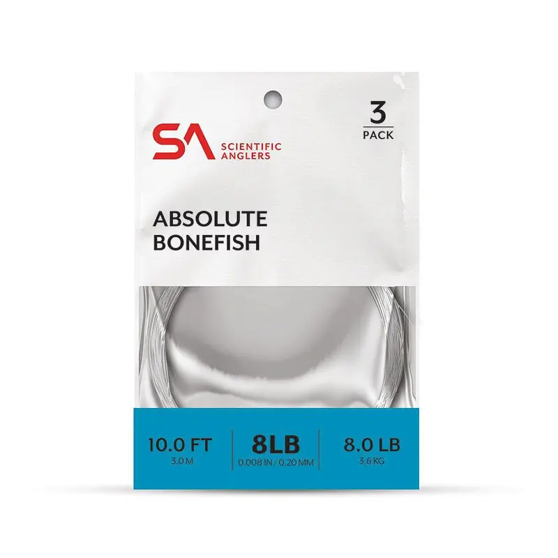 Scientific Anglers Absolute 10-Foot Bonefish Leader (3-Pack)