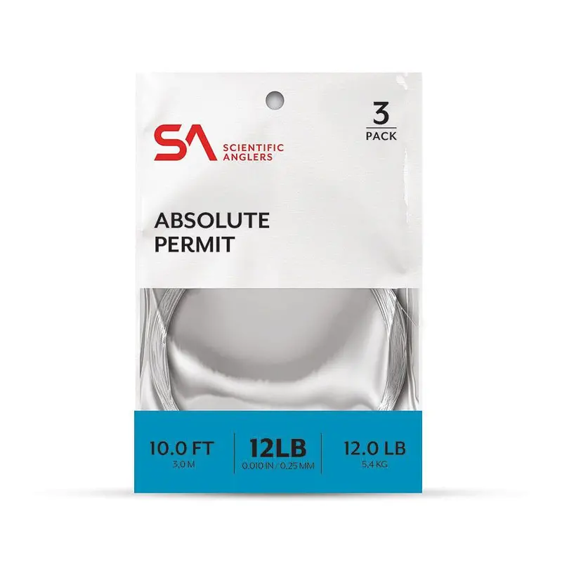 Scientific Anglers Absolute 10-Foot Permit Leader (3-Pack)