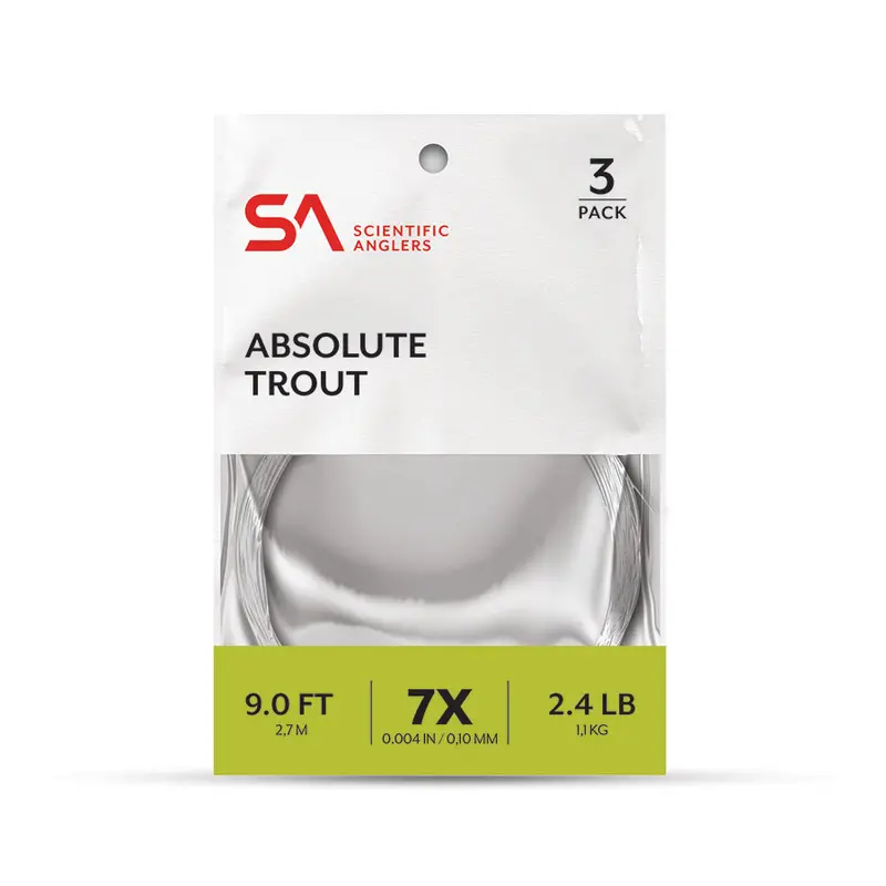Scientific Anglers Absolute Trout Leader – 3-Pack Bundle
