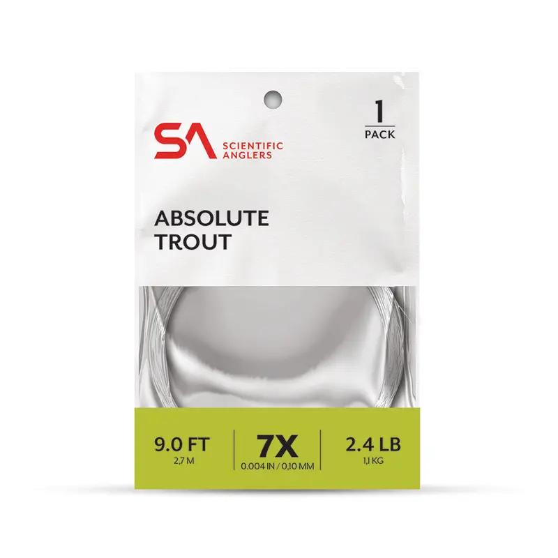 Scientific Anglers Absolute Trout Tapered Leader – Single Pack