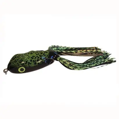 Scum Frog Pro Series Topwater Frog – 5/8 oz, Black Lime with Chartreuse/Black