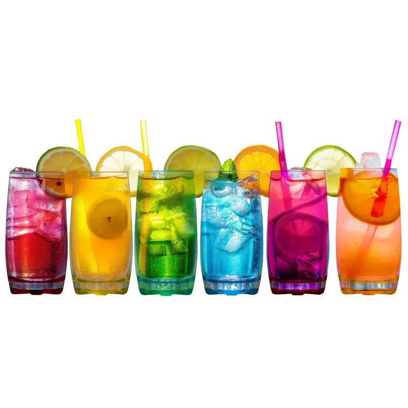 Set of 6 Multicolour 390ml Highball Glasses – Neo