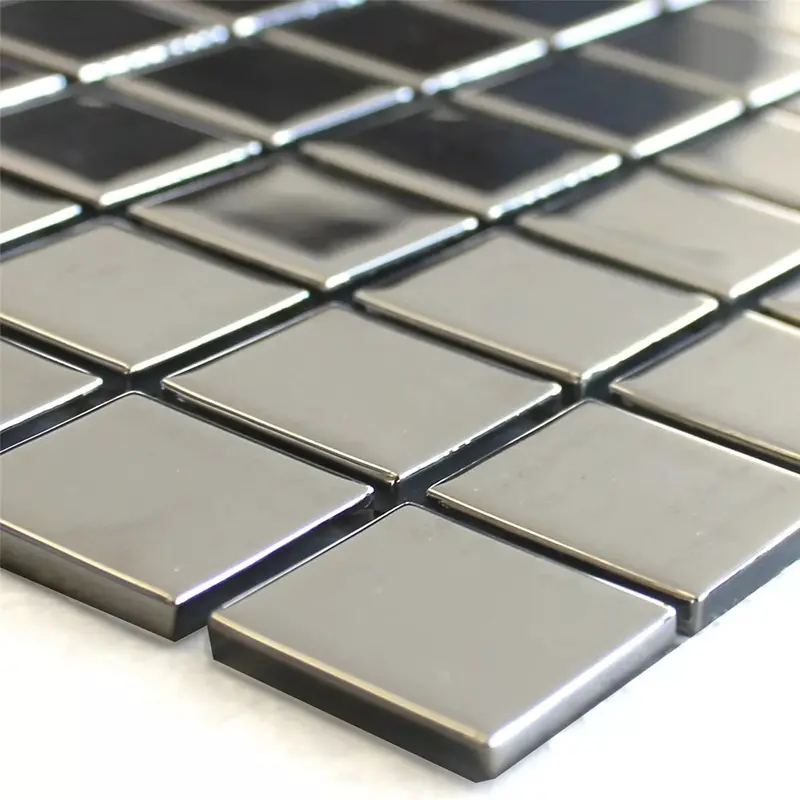 Silver Glass Mosaic Tiles – 33x31cm Uniform Sheet for Modern Interiors