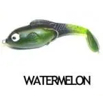 Slider 4-Inch Worm Bait – Black Body with Chartreuse Core, 10-Pack