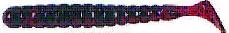 Slider Bass Grub – 3 in, 15-Pack, Plum Glitter Color